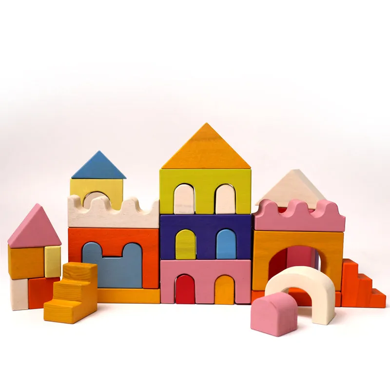 62 Pcs STAINED Large Castle Building Blocks Set