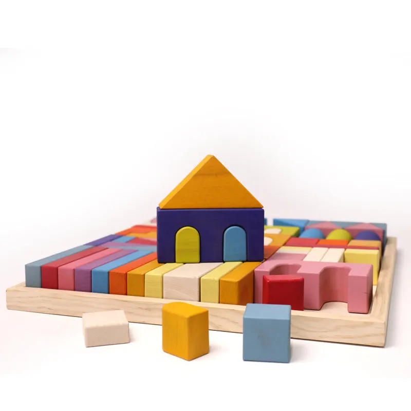 62 Pcs STAINED Large Castle Building Blocks Set