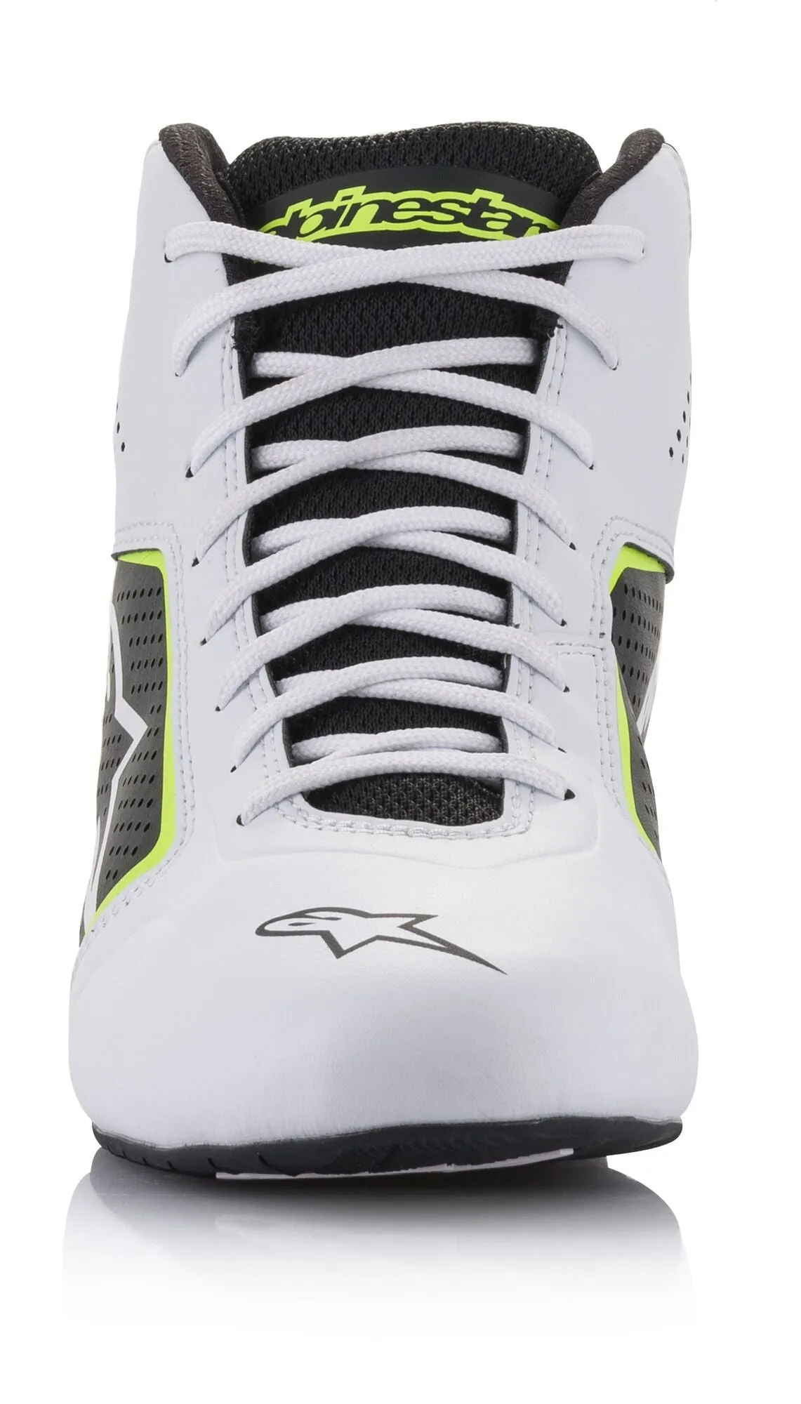 ALPINESTARS 2711521_215_4,5 Karting shoes TECH-1 K START V2, white/black/yellow fluo, Size 36