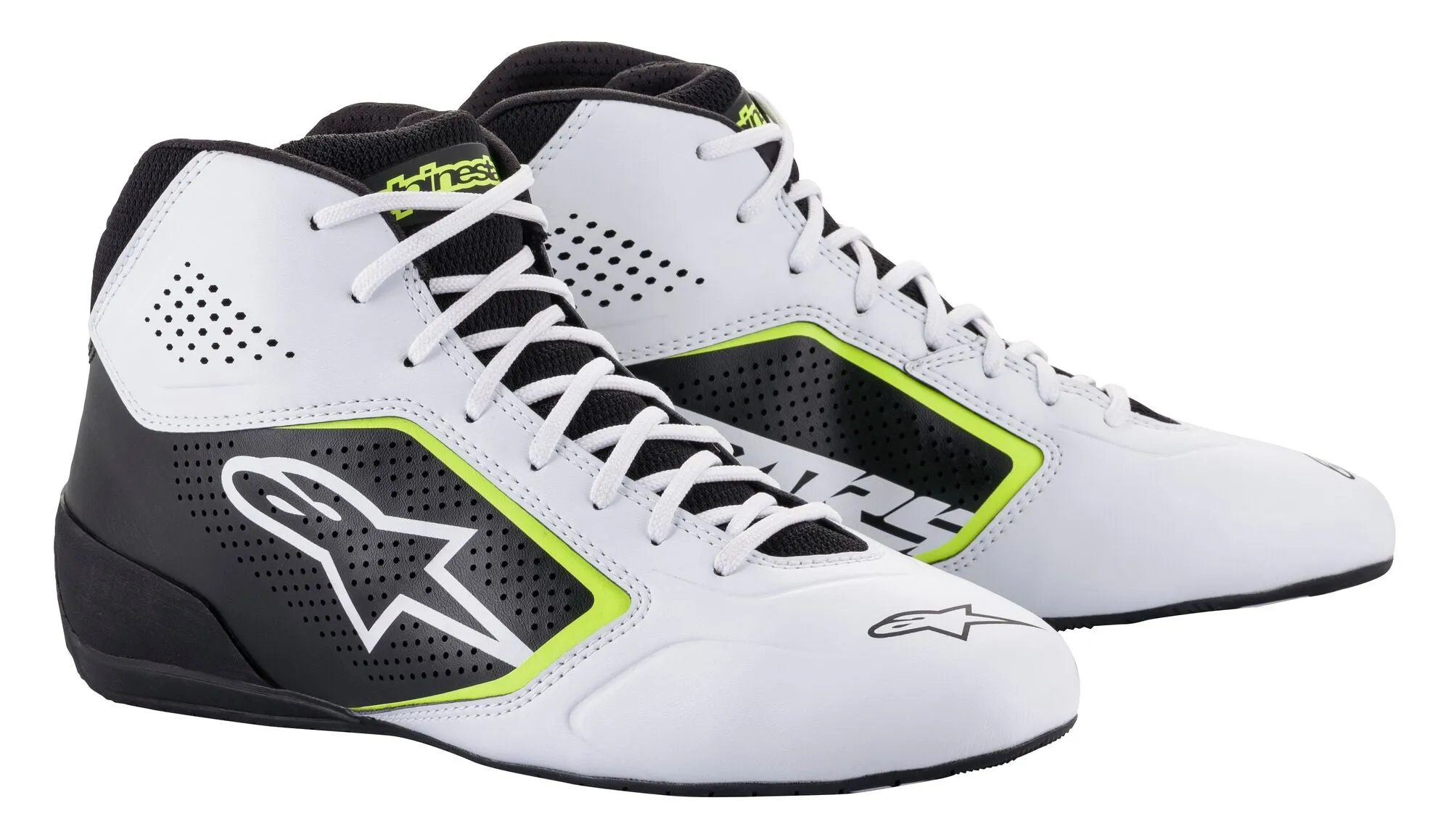 ALPINESTARS 2711521_215_4,5 Karting shoes TECH-1 K START V2, white/black/yellow fluo, Size 36