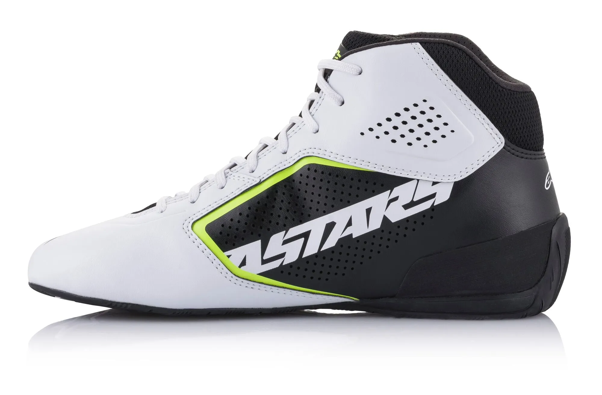 ALPINESTARS 2711521_215_4,5 Karting shoes TECH-1 K START V2, white/black/yellow fluo, Size 36