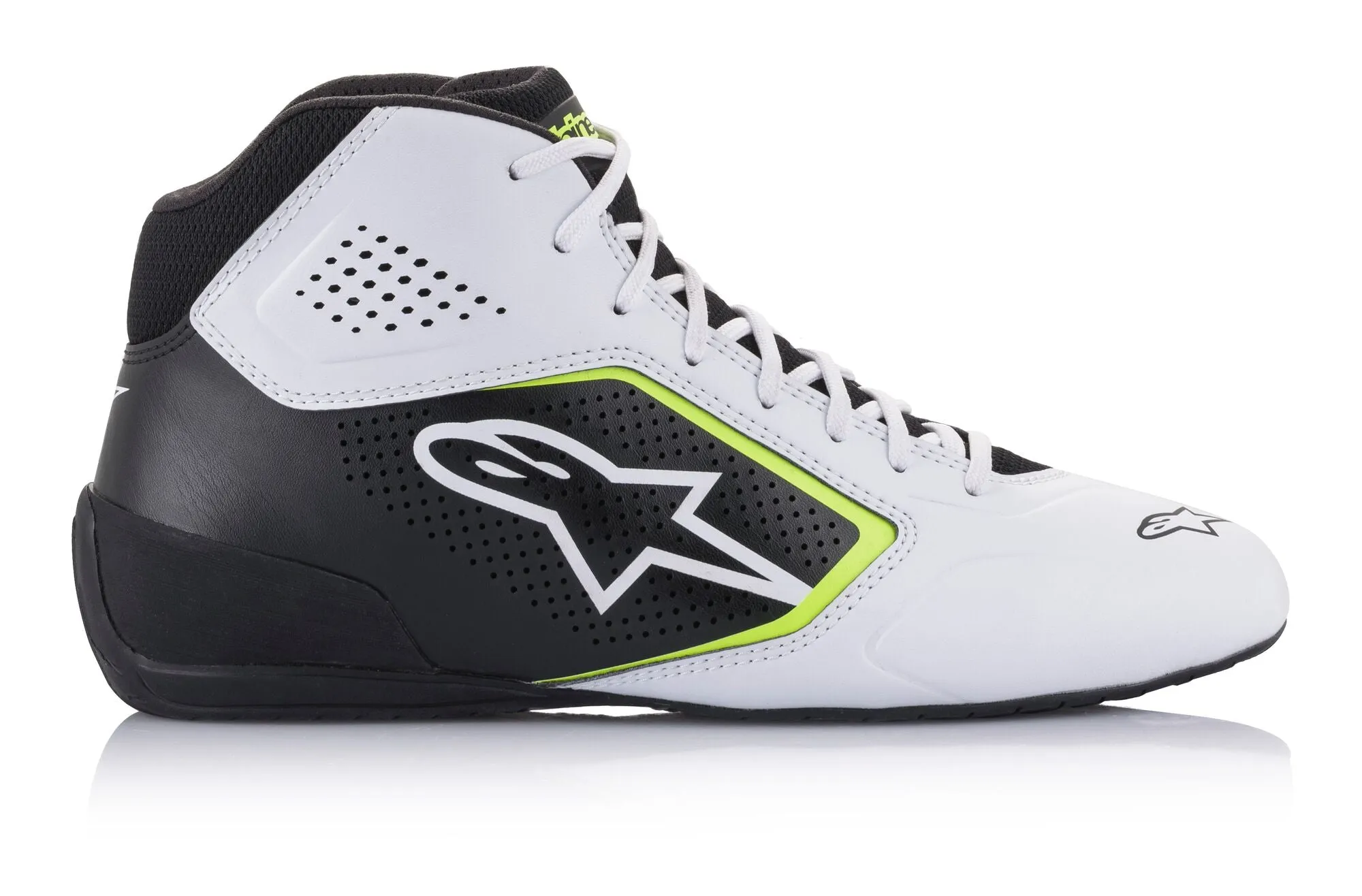 ALPINESTARS 2711521_215_4,5 Karting shoes TECH-1 K START V2, white/black/yellow fluo, Size 36