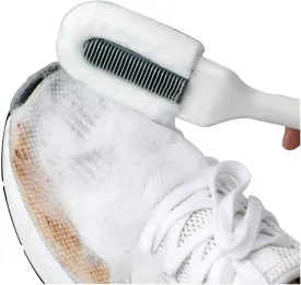 Andiker Professional Cleaning Shoe Brush, Multifunctional Long Handle Shoe Brush Cleaner, Hangable Soft Bristle Shoes Cleaning Scrubber (White)
