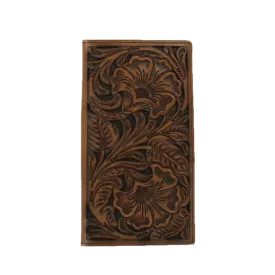 Ariat Two Tone Brown Floral Embossed Rodeo Wallet