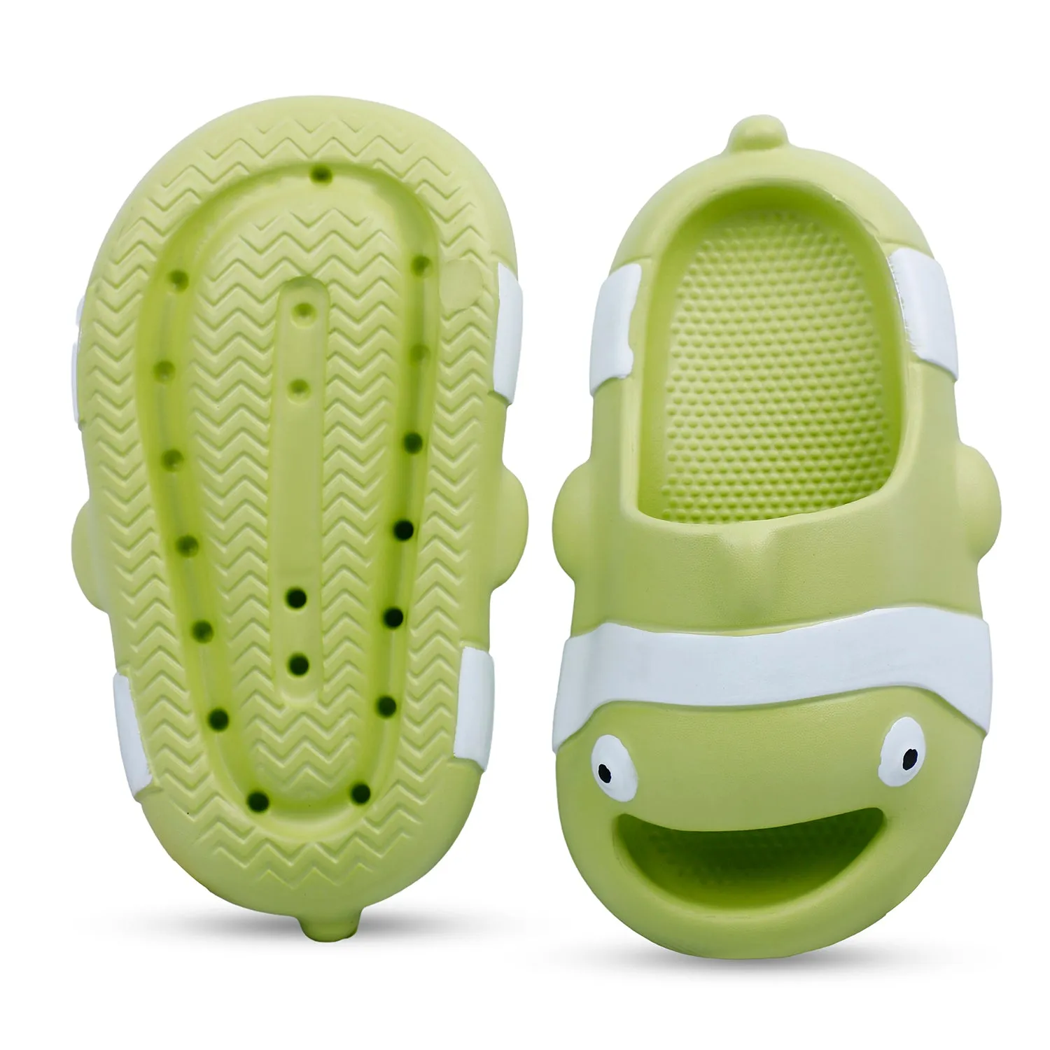 Baby Moo Nemo Waterproof Soft Slippers Anti-Skid Sliders - Green