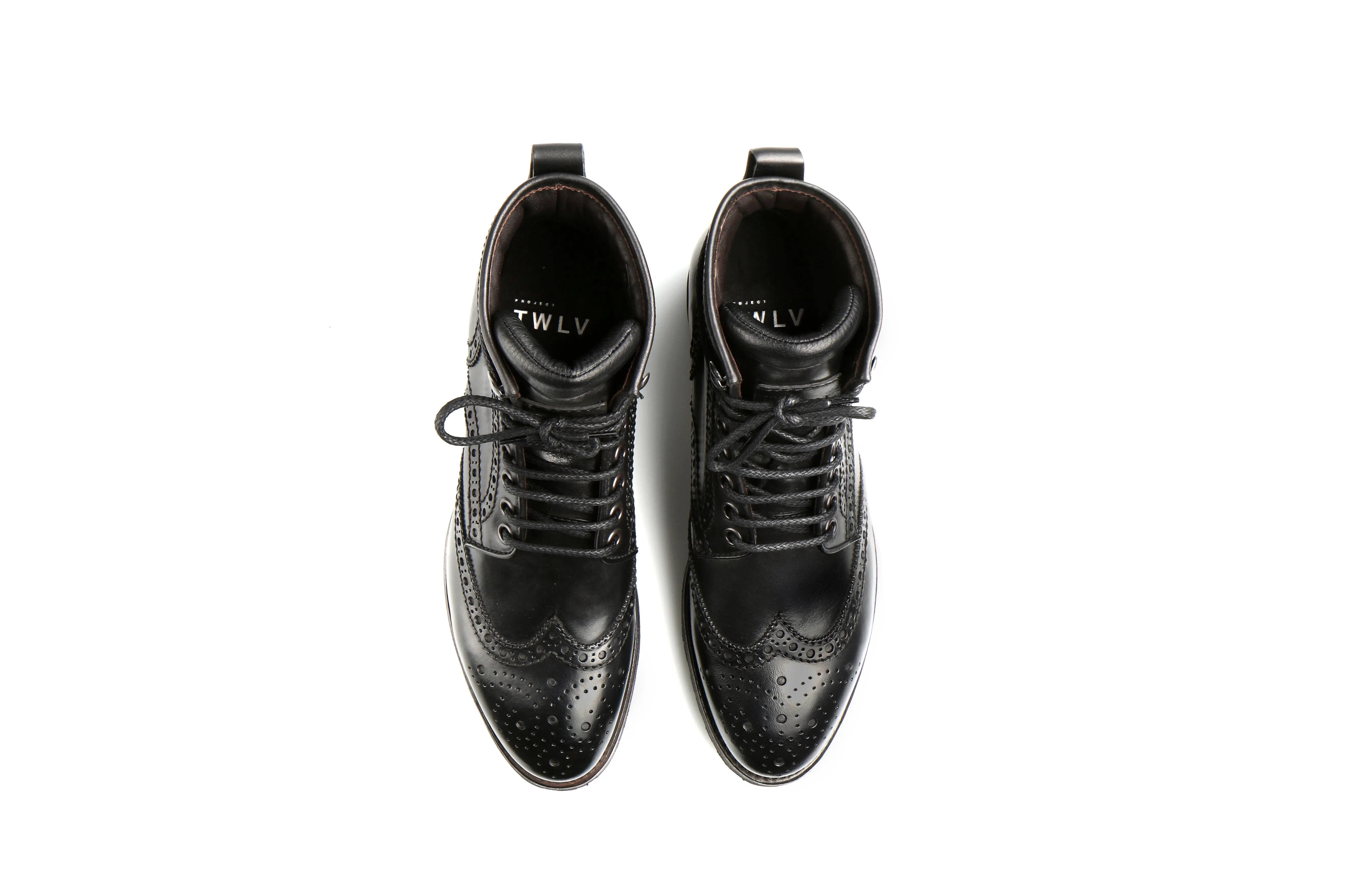 Baltimore Black Cordovan Leather Logger Boots