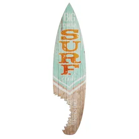 Big Kahuna Surf Club Shark Bite Surfboard Plaque Wall Sign - 60"x15"