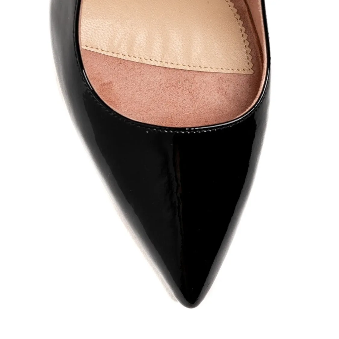Black Patent Leather Kitten Heel