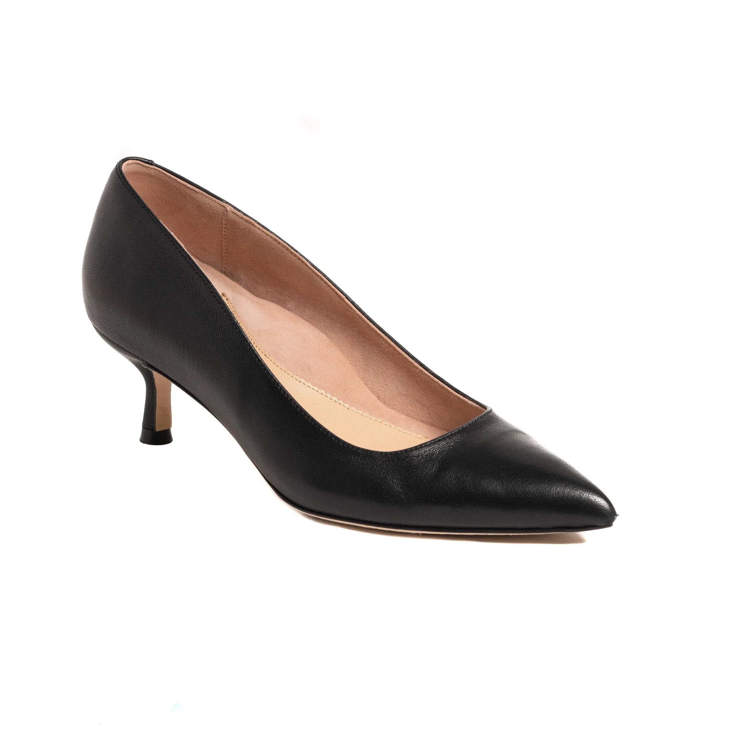 Black Patent Leather Kitten Heel