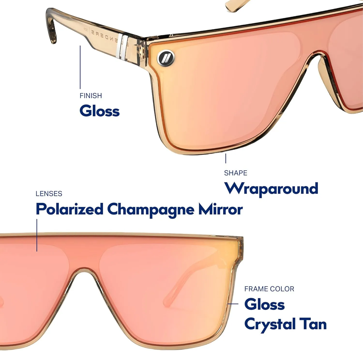 Blenders Eyewear SciFi ?C Polarized Sunglasses ?C Single-Lens with a Flat-Top Design ?C 100% UV Protection ?C For Men & Women