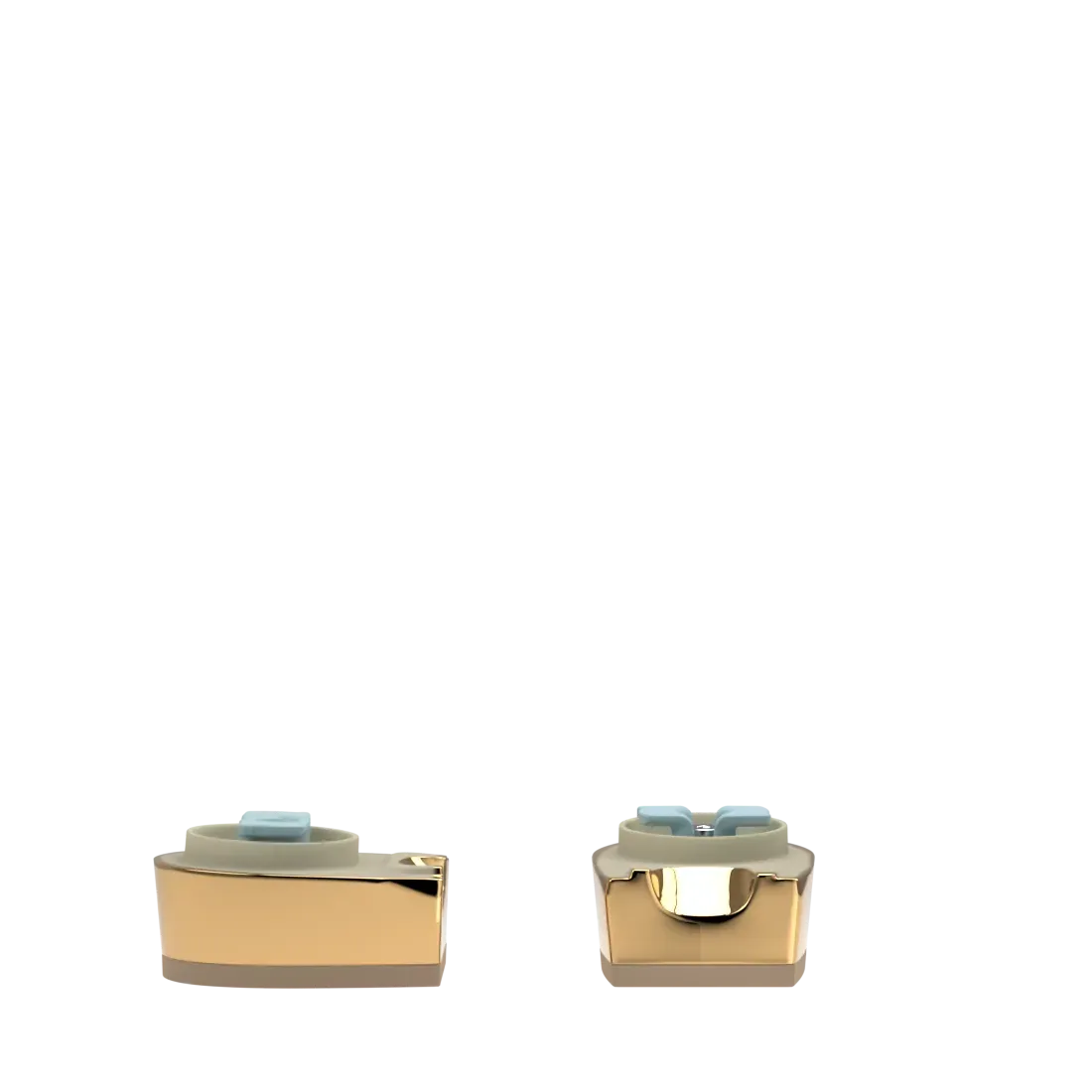 Block Heel Kit 1.5 Chrome Gold