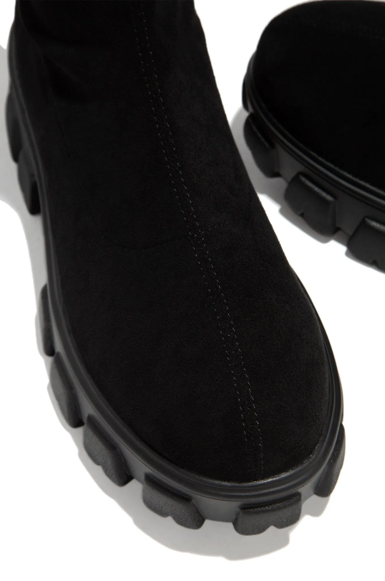 Brooklyn Way Platform Combat Boots - Black