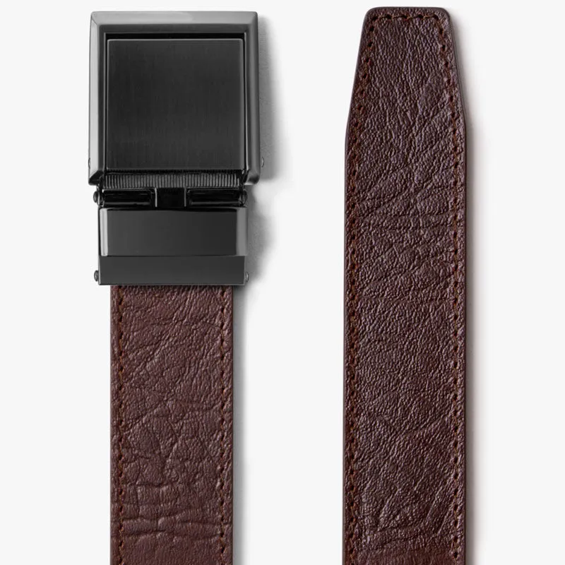 Brown Full Grain Leather Belt (Custom - Back Sq)