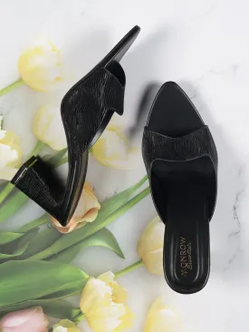 Caroline Black Block Heel