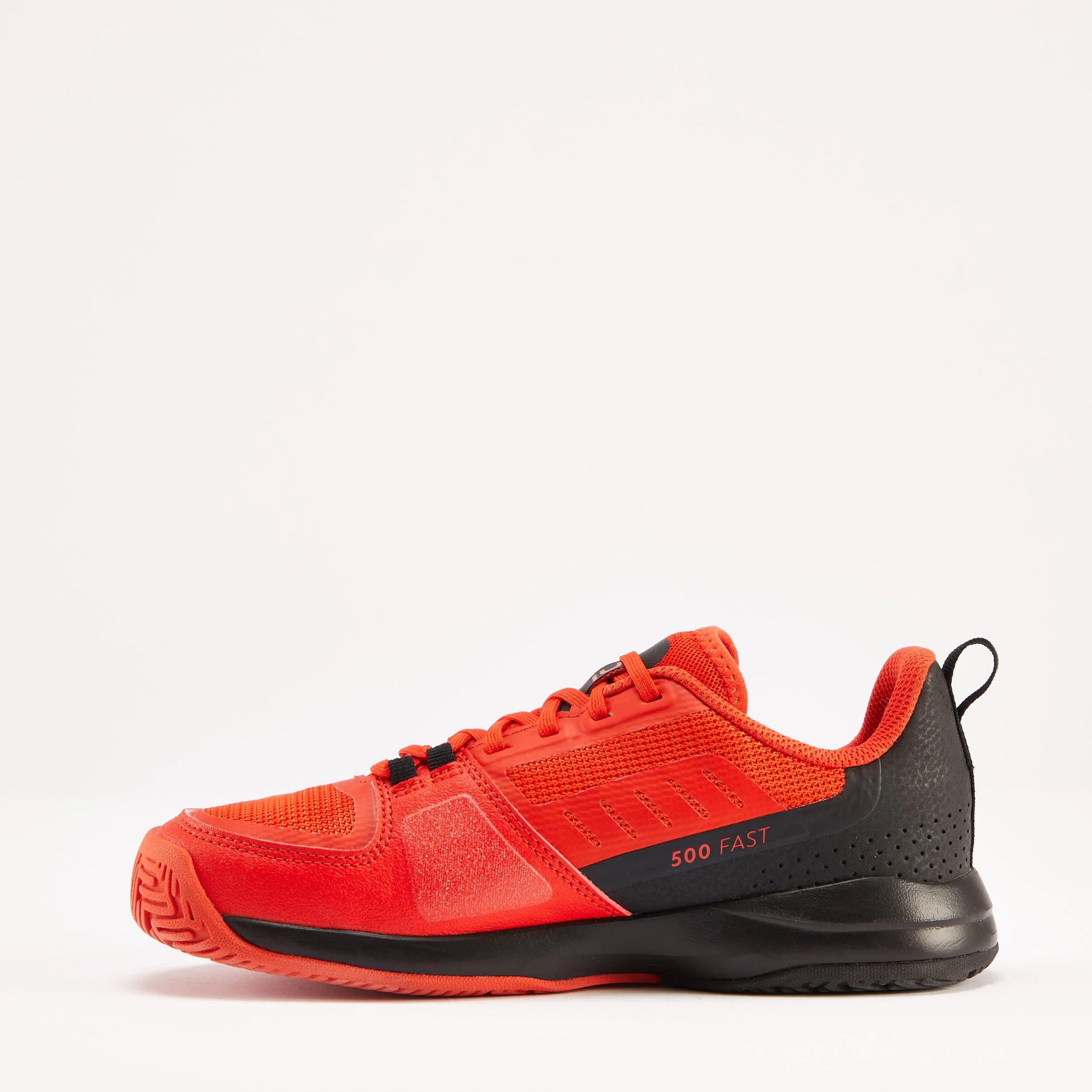 Children's tennis shoes - TS500 Fast JR Lace Lava ARTENGO, tulip red/black