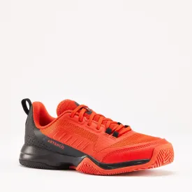 Children's tennis shoes - TS500 Fast JR Lace Lava ARTENGO, tulip red/black