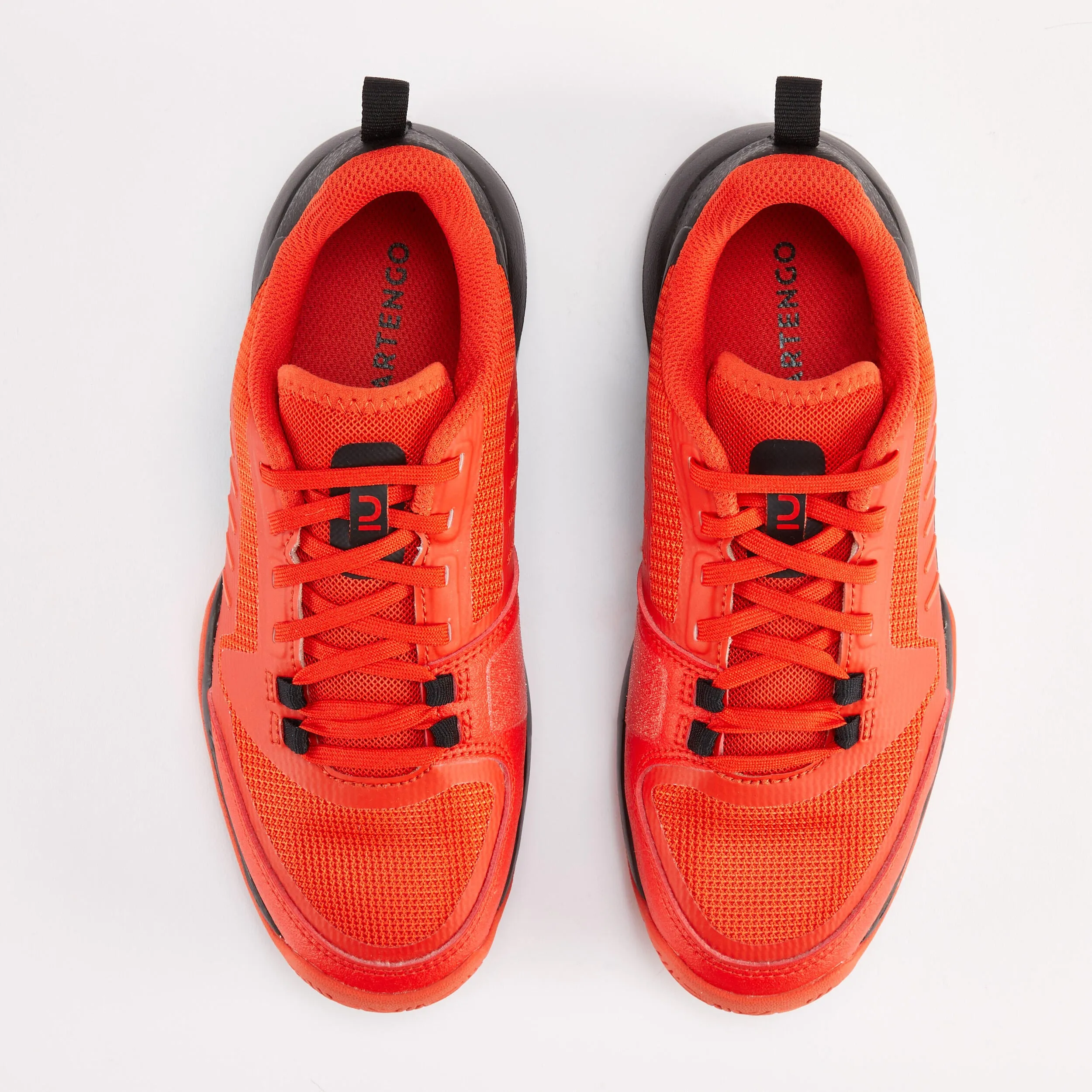 Children's tennis shoes - TS500 Fast JR Lace Lava ARTENGO, tulip red/black