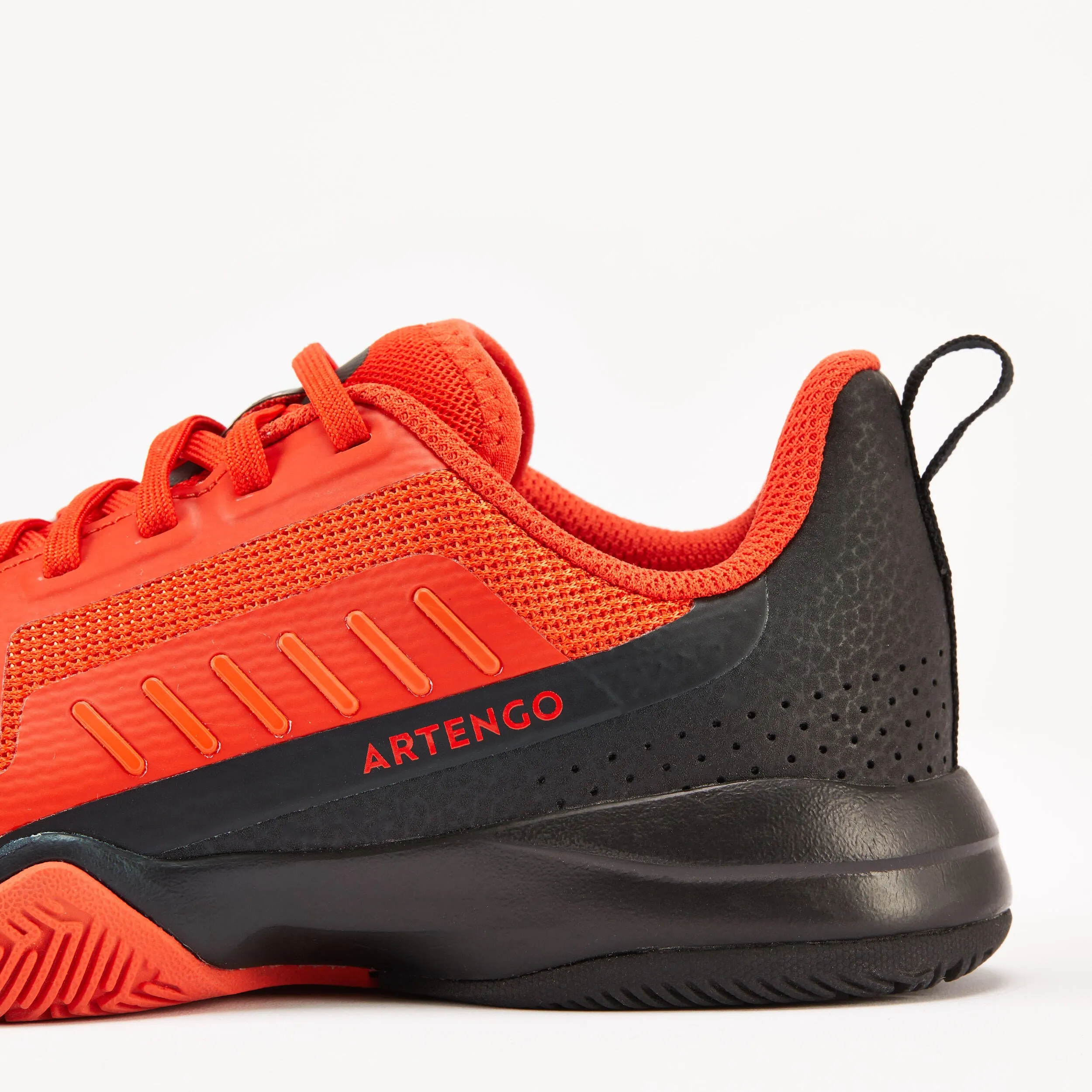 Children's tennis shoes - TS500 Fast JR Lace Lava ARTENGO, tulip red/black