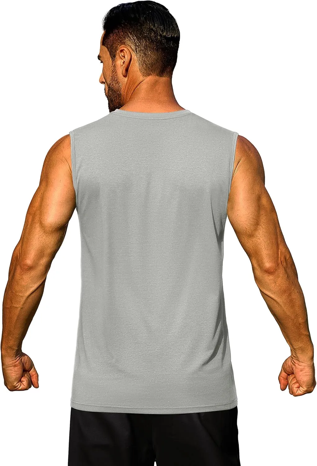 Cotrasen Men's Tank Top UPF 50  Cotton Sleeveless Shirt Lightweight Casual Gym Workout Shirts Cooling Muscle Tee Shirt