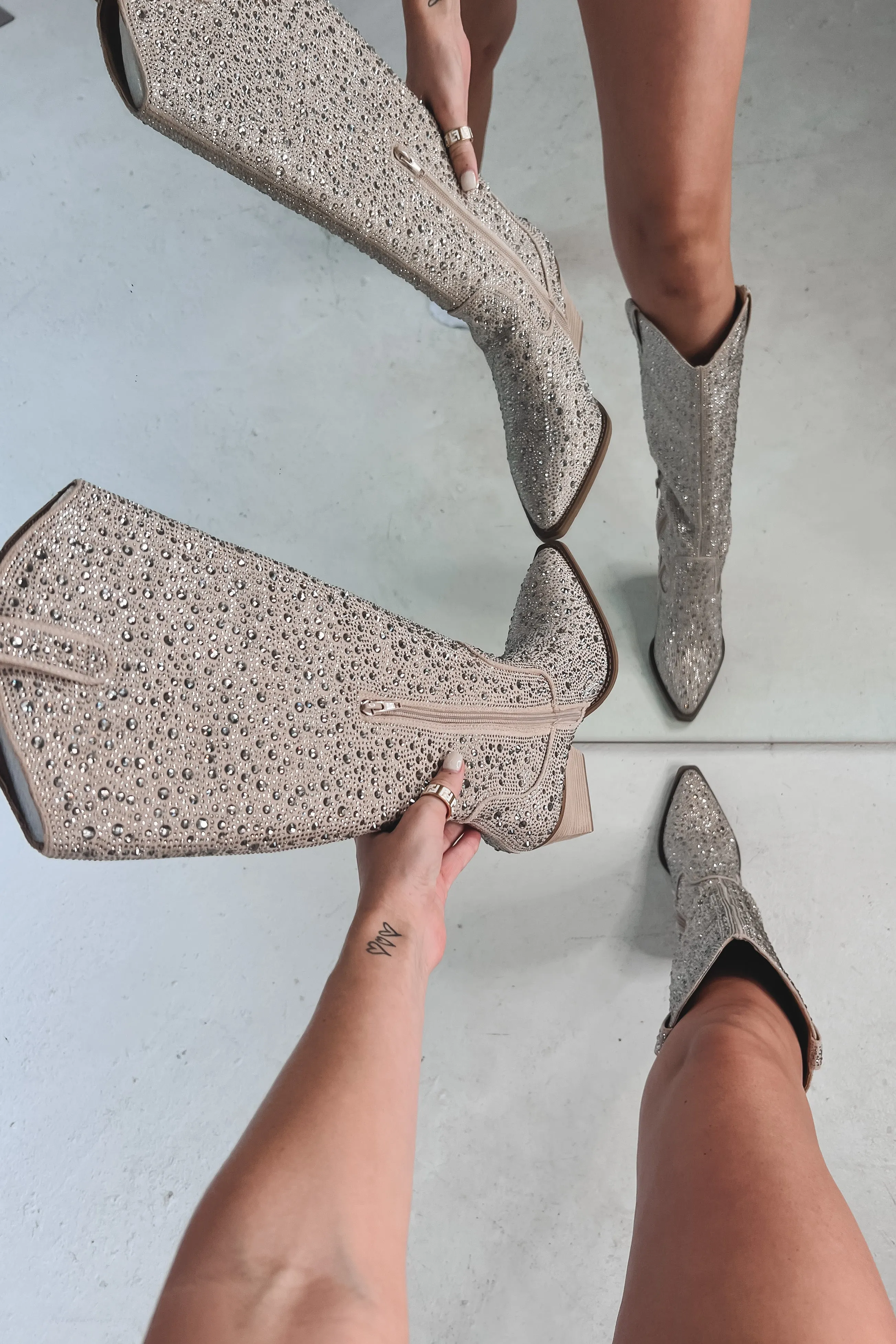 DEAL Standing Room Only Rhinestone Boots