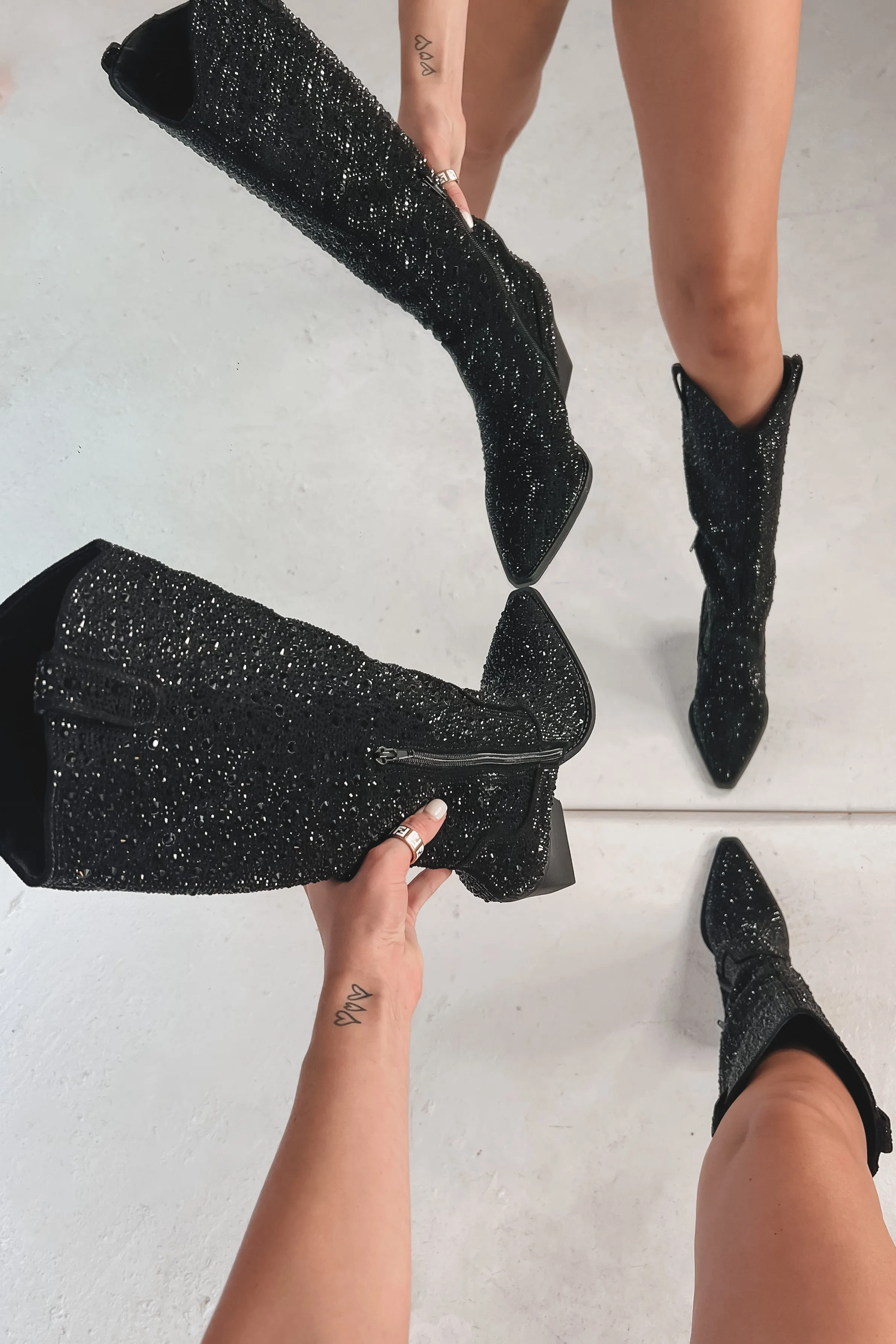 DEAL Standing Room Only Rhinestone Boots