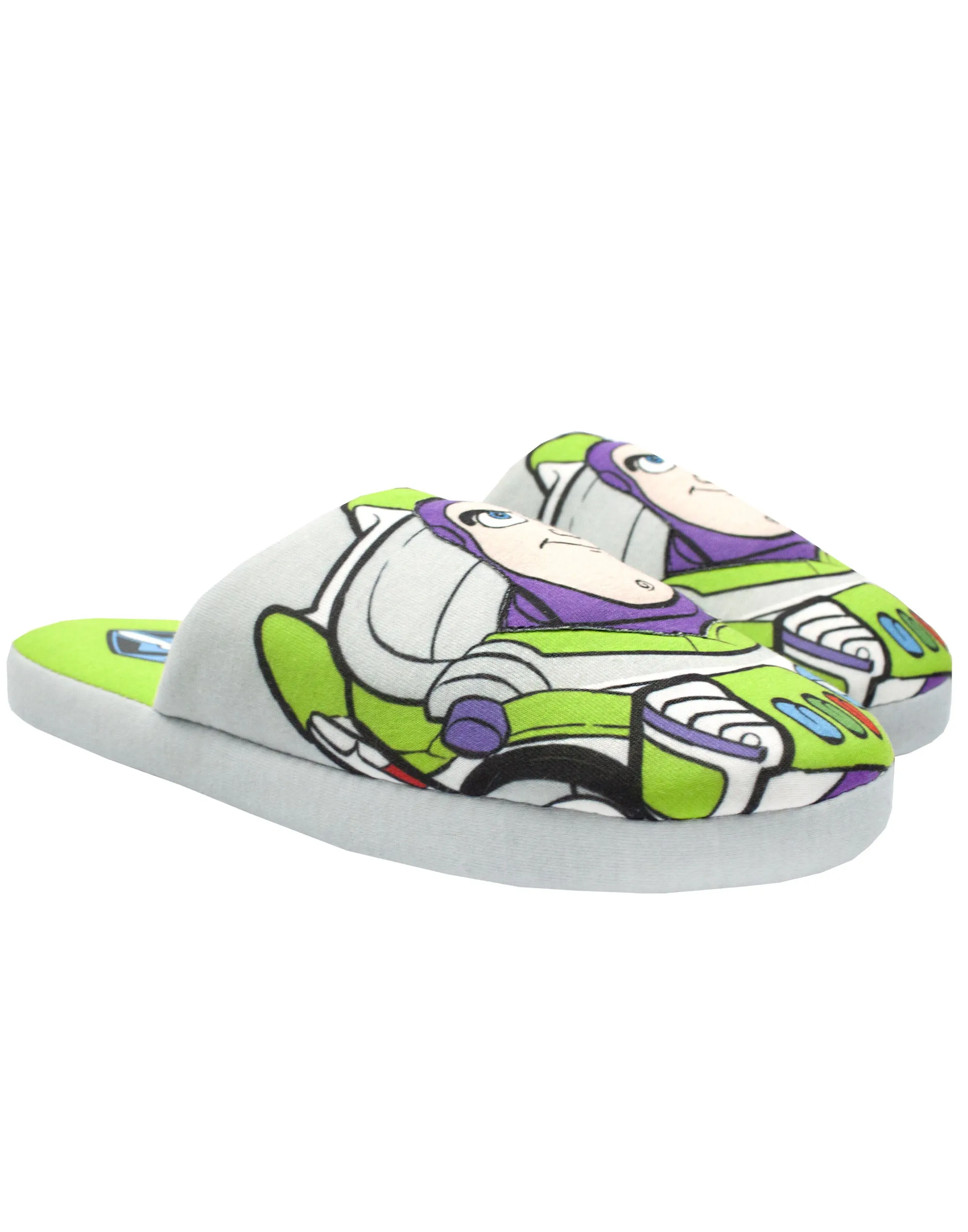 Disney Buzz Lightyear Boys Green 3D Slippers