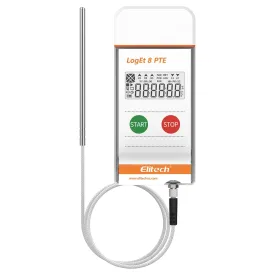 Elitech USB Temperature Data Logger Reusable Temperature Recorder Refrigerator Thermometer High Accuracy External Temperature Sensor, Auto PDF Report USB Port 32000 Points LogEt 8 PTE, -85～150℃