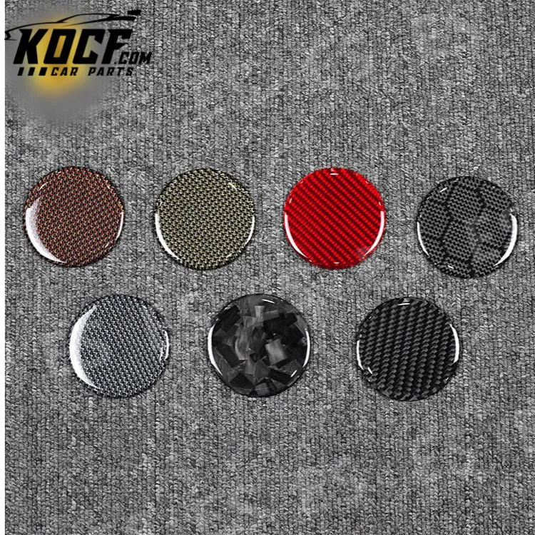 ES Black Red Real Carbon Fiber Interior Accessories Steering Wheel Button Frame For Corvette C8 Carbon Fiber Trim