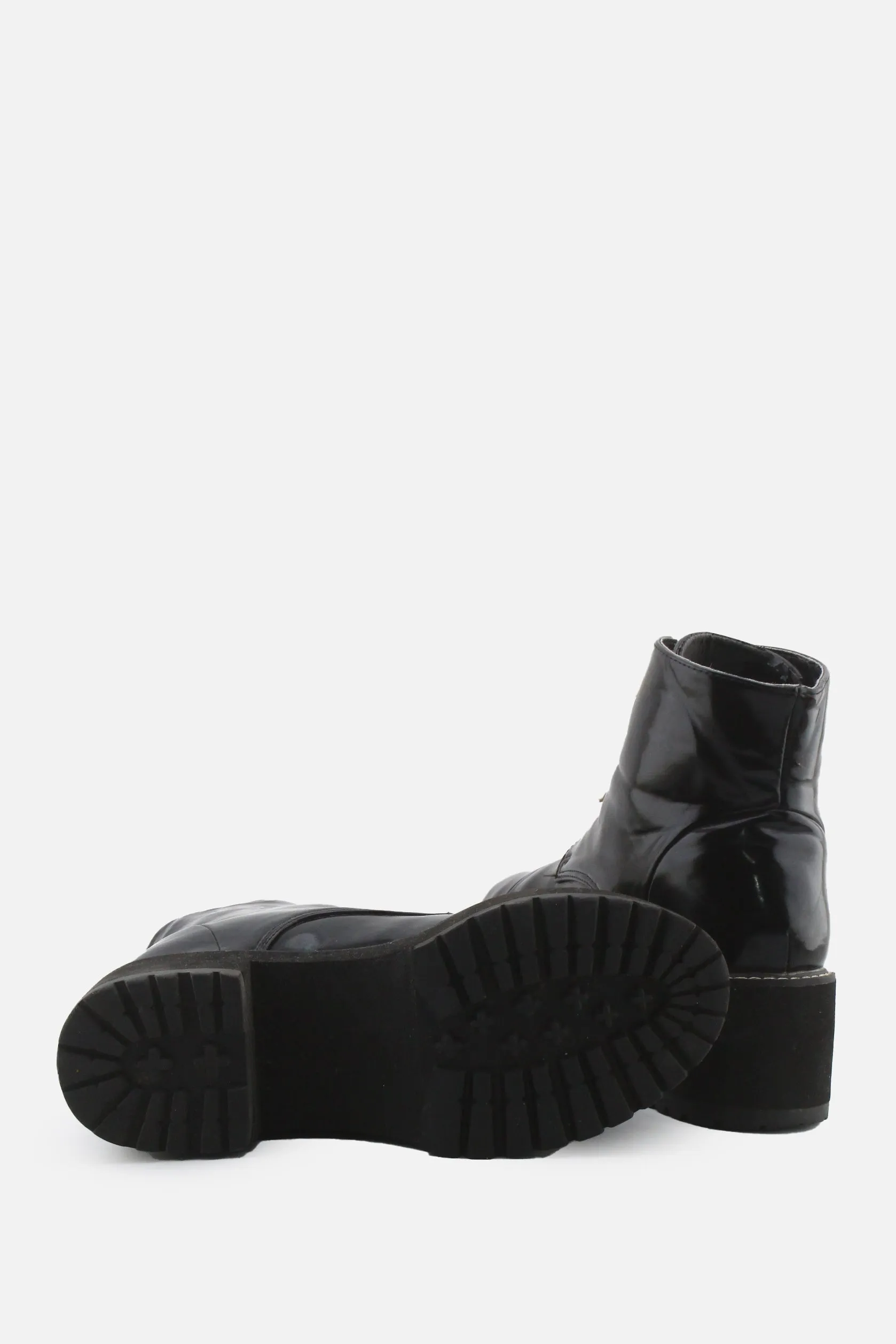 European Brand Laces Combat Ankle Boots | 100% Synthetic Leather