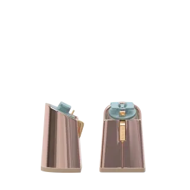 Flare Block Heel Kit 4 Rose Gold Metallic