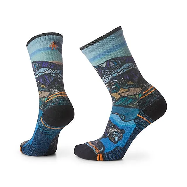 Hike Light Cushion Icy Range Print Crew Socks