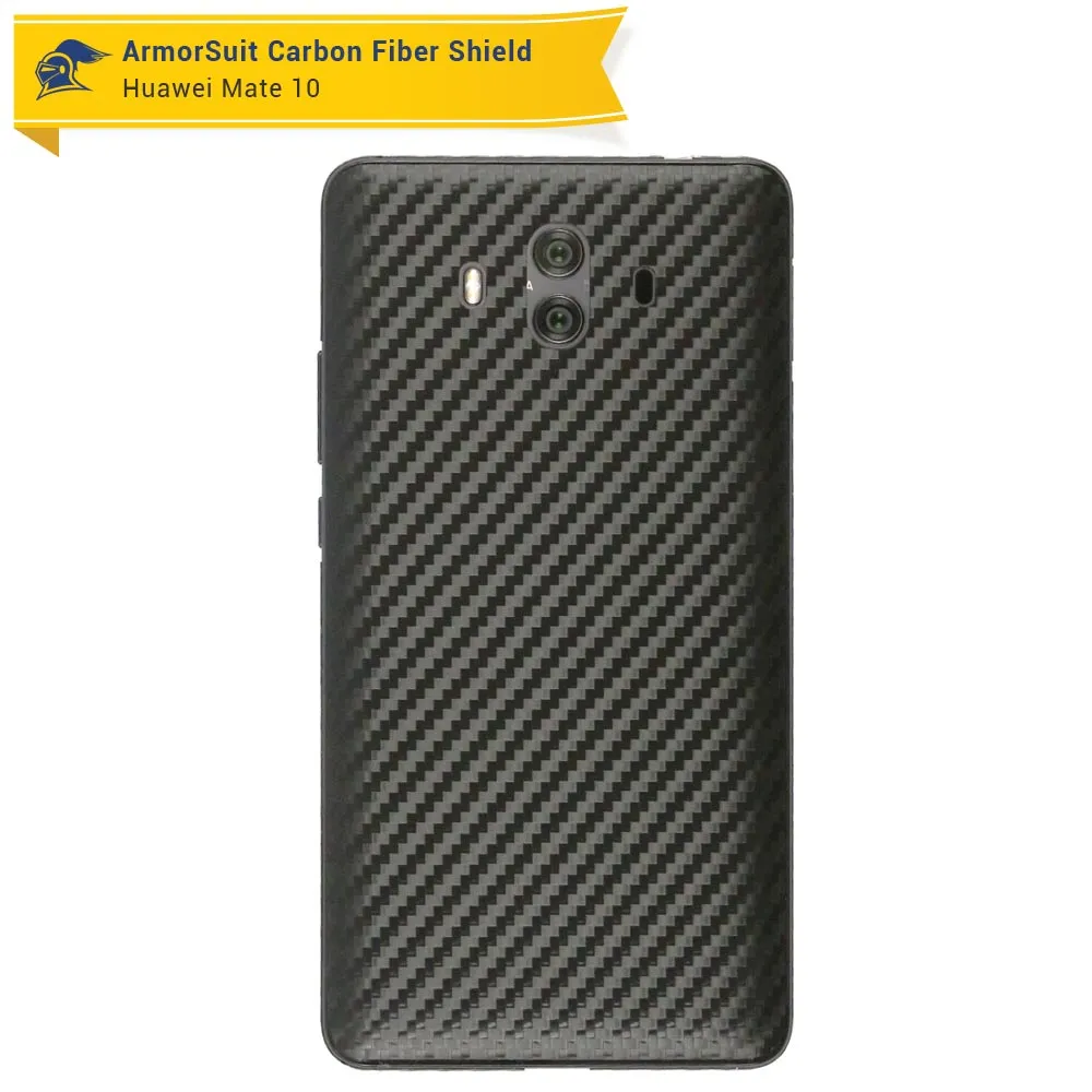 Huawei Mate 10 Screen Protector   Black Carbon Fiber Skin