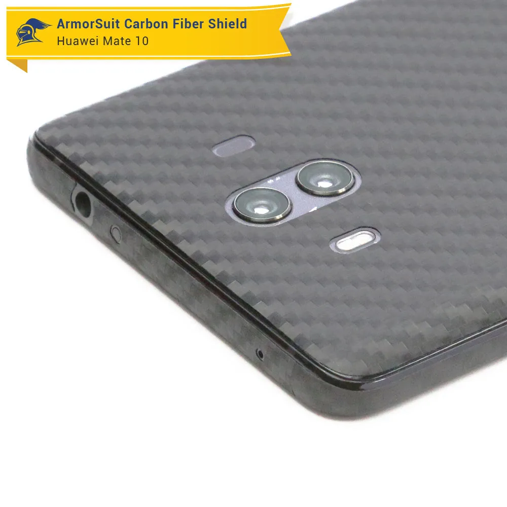 Huawei Mate 10 Screen Protector   Black Carbon Fiber Skin