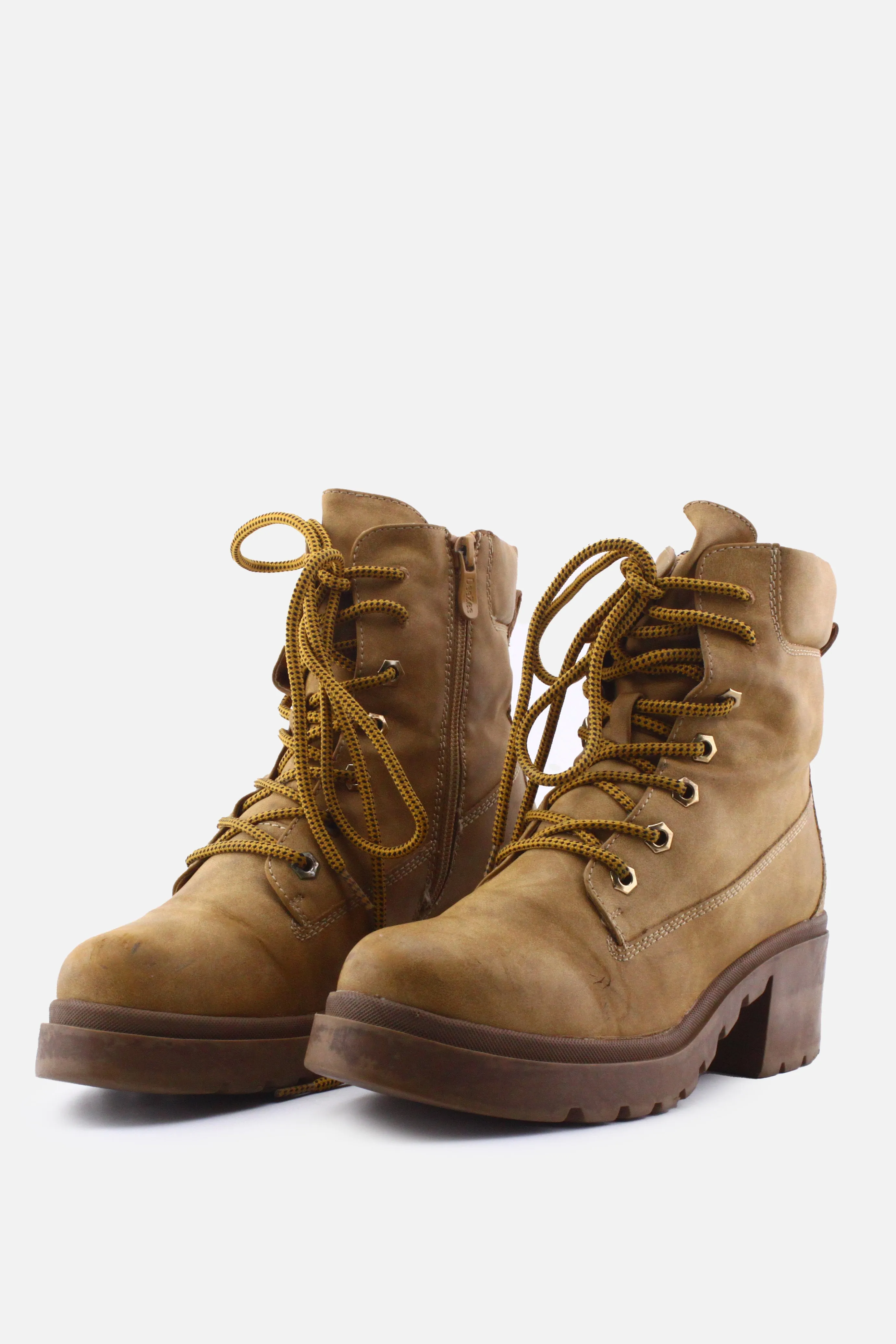 I Love DeeZee Zipper Laces Combat Ankle Boots | 100% Authentic Leather
