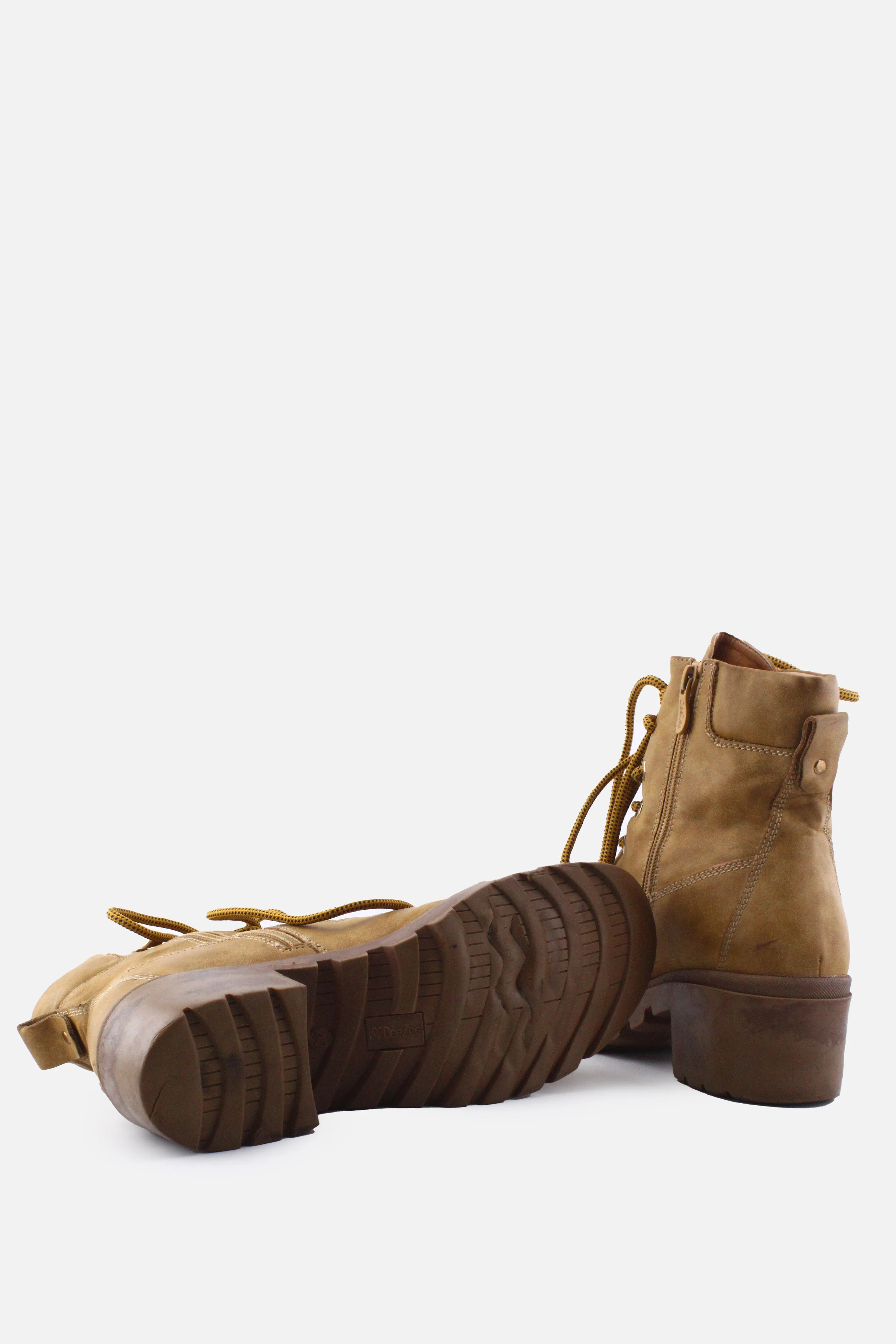 I Love DeeZee Zipper Laces Combat Ankle Boots | 100% Authentic Leather