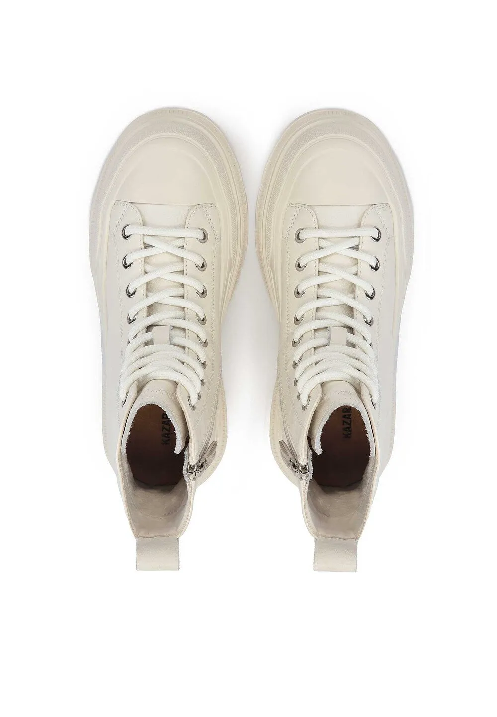 Kazar Studio lace-up ankle boots, white