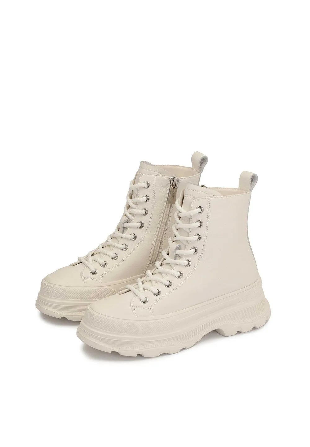 Kazar Studio lace-up ankle boots, white