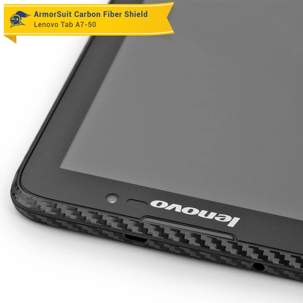 Lenovo Tab A7-50 Screen Protector   Black Carbon Fiber Film Protector