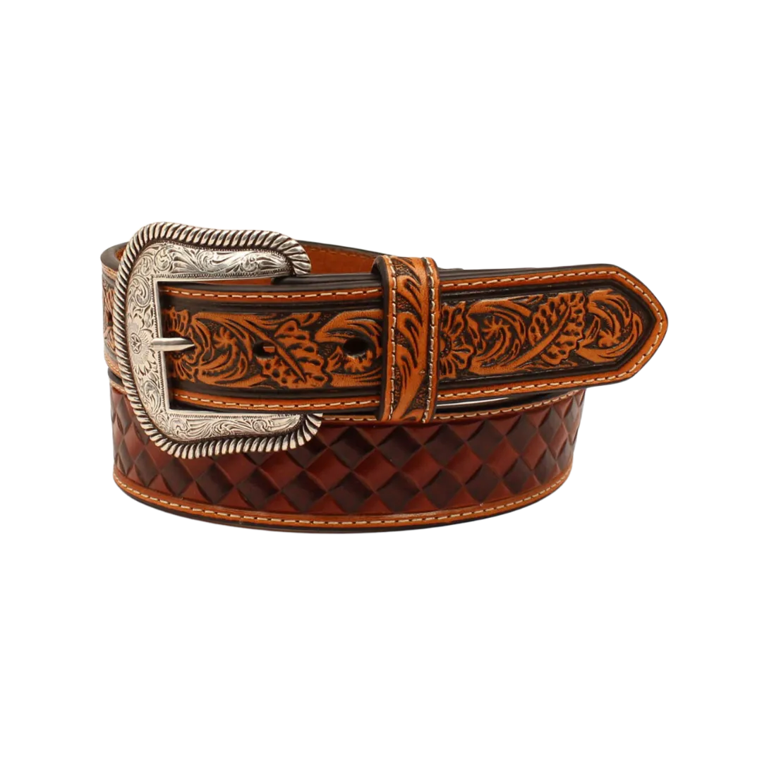 M&F Men's Basketweave Pattern Belt