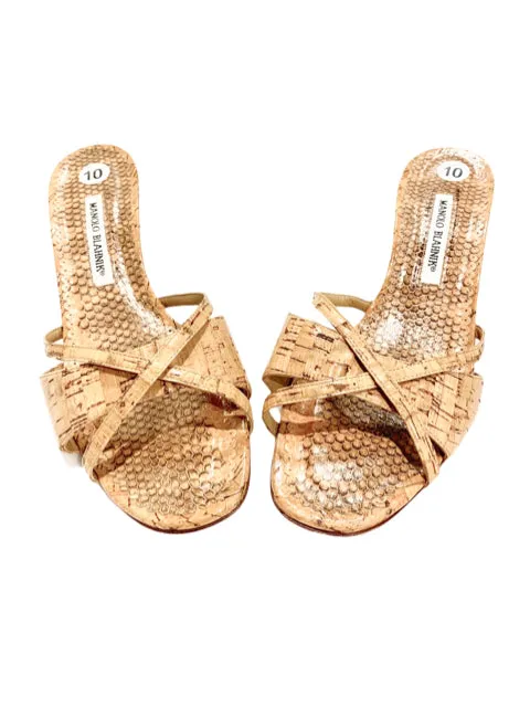 MANOLO BLAHNIK  SANDALS SIZE 10