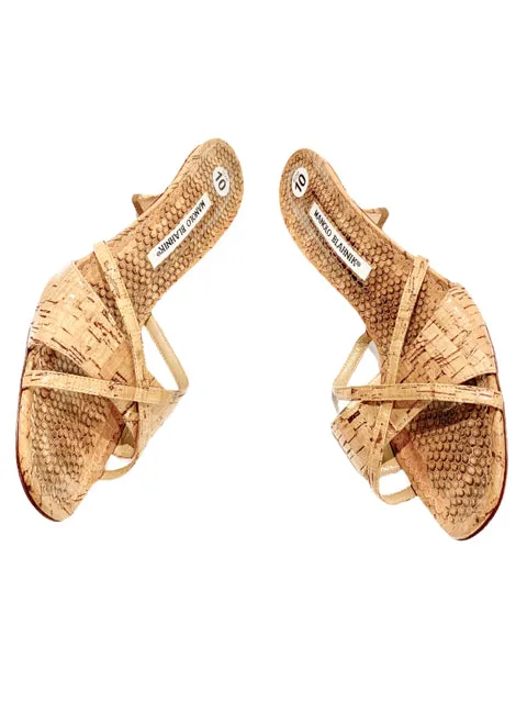 MANOLO BLAHNIK  SANDALS SIZE 10