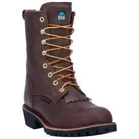 McRae Tree Line Steel Toe Waterproof Brown Lace-Up Boots MR89394