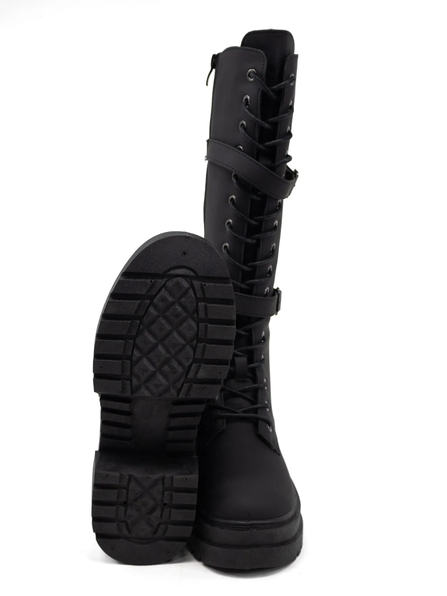Michonne Lug Sole Tall Boots