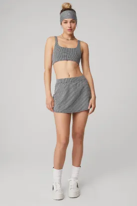 Micro Houndstooth Bra & Micro Houndstooth Tennis Skirt Set