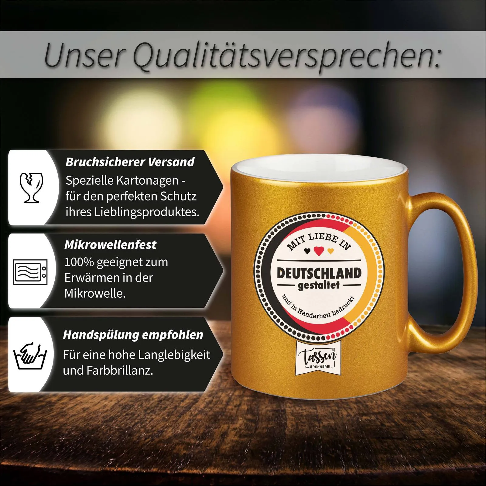 Motorrad Tasse - Biker werden nicht grau das ist Chrom - Metallictasse