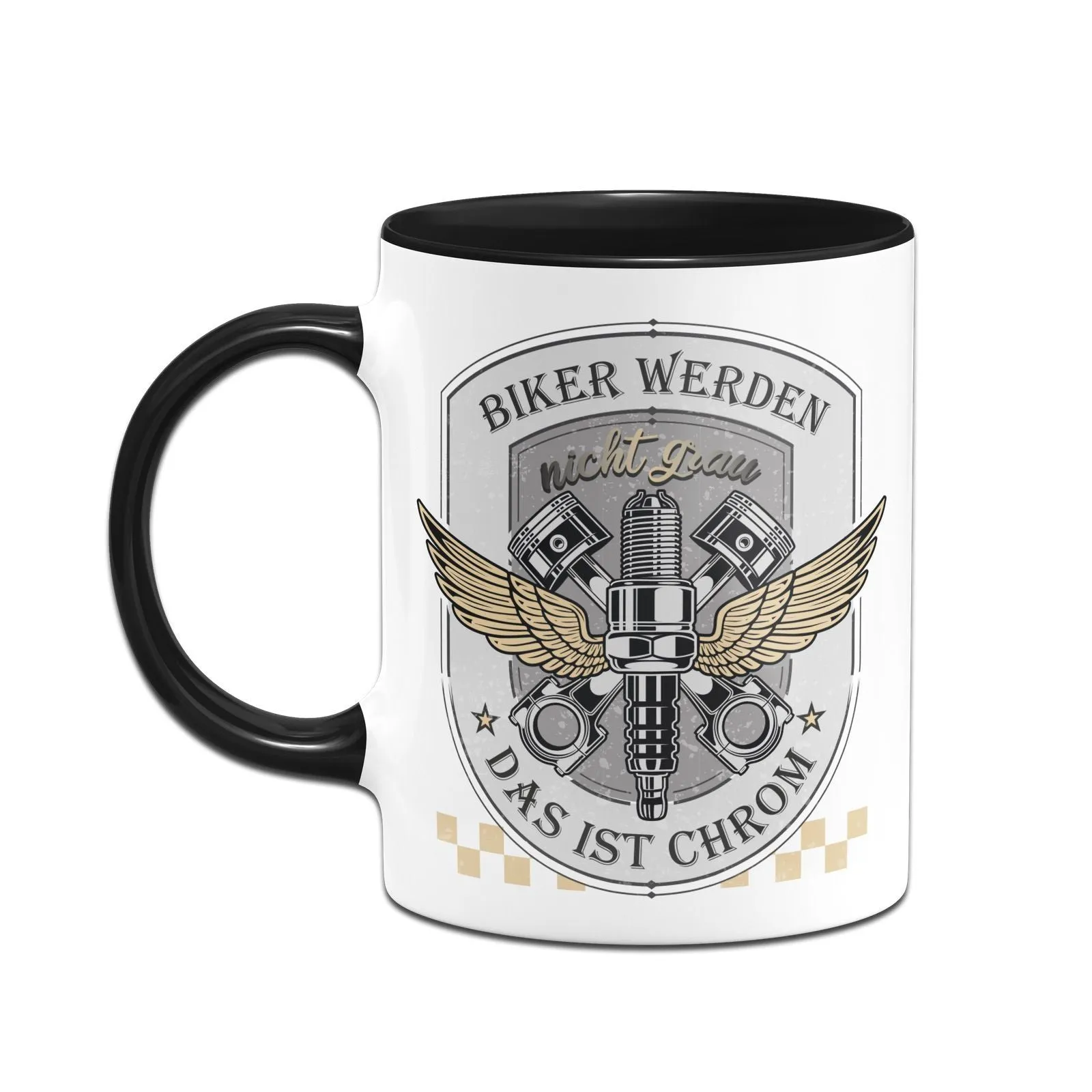Motorrad Tasse - Biker werden nicht grau das ist Chrom