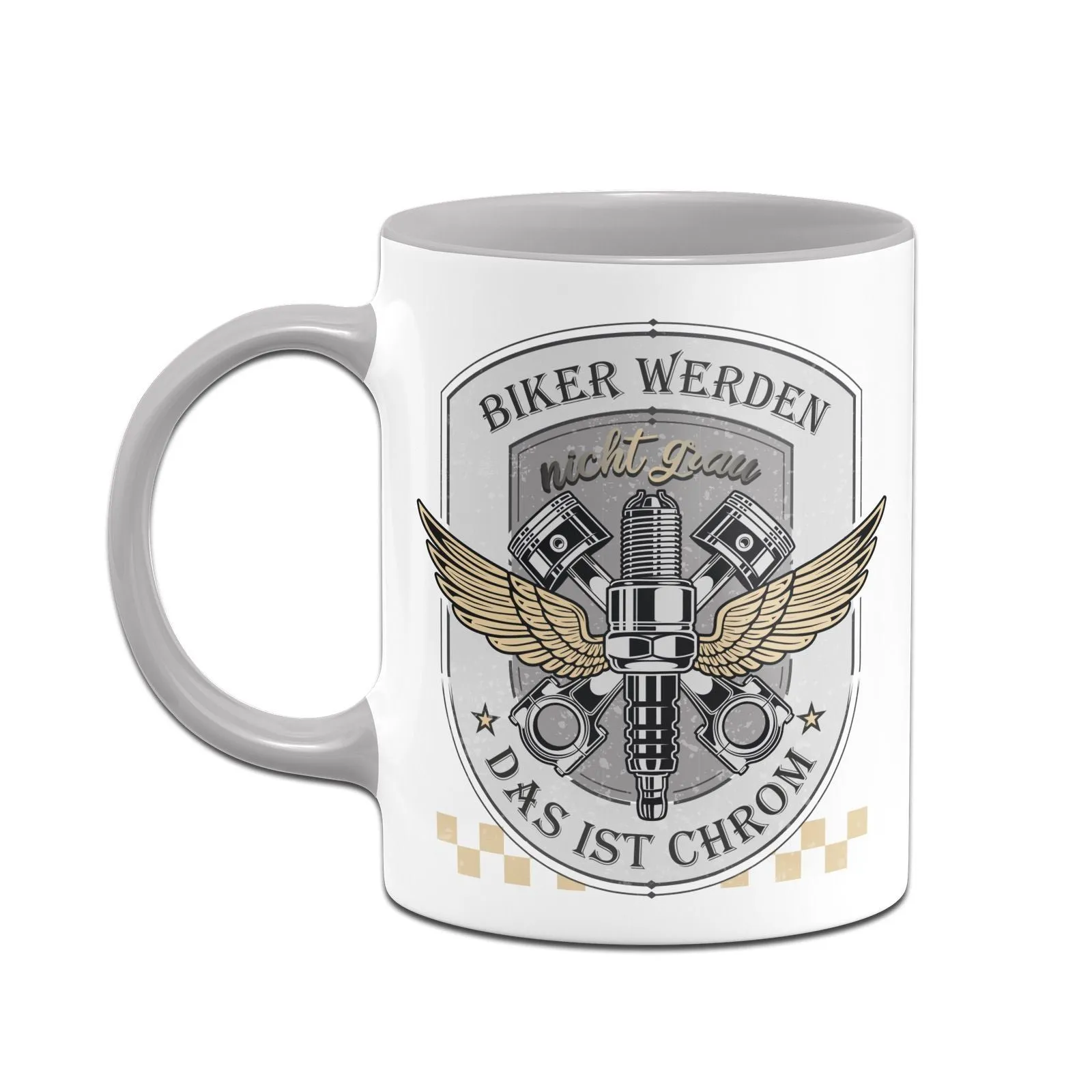 Motorrad Tasse - Biker werden nicht grau das ist Chrom