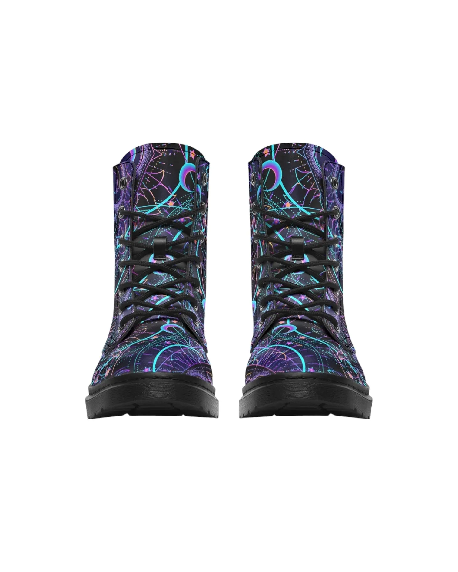 Mushroom Astrology Combat Festival Boots