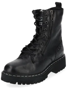 Mustang Lace-Up Ankle Boots, Black