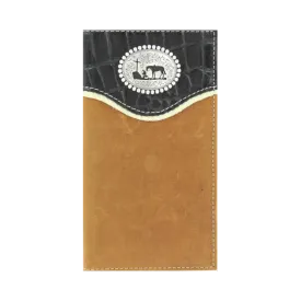 Nocona Men's Leather With Praying Cowboy Concho Rodeo Wallet